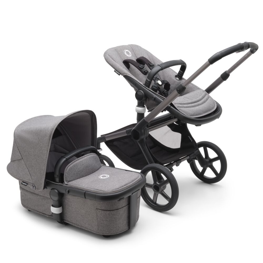 Коляска 2 в 1 Bugaboo Fox 5 Graphite, Grey Melange, Grey Melange