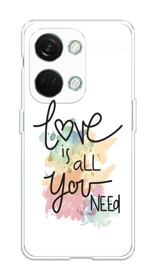 

Чехол на OnePlus Nord 3 "Love is all you need", Белый;черный;зеленый, 154050-1