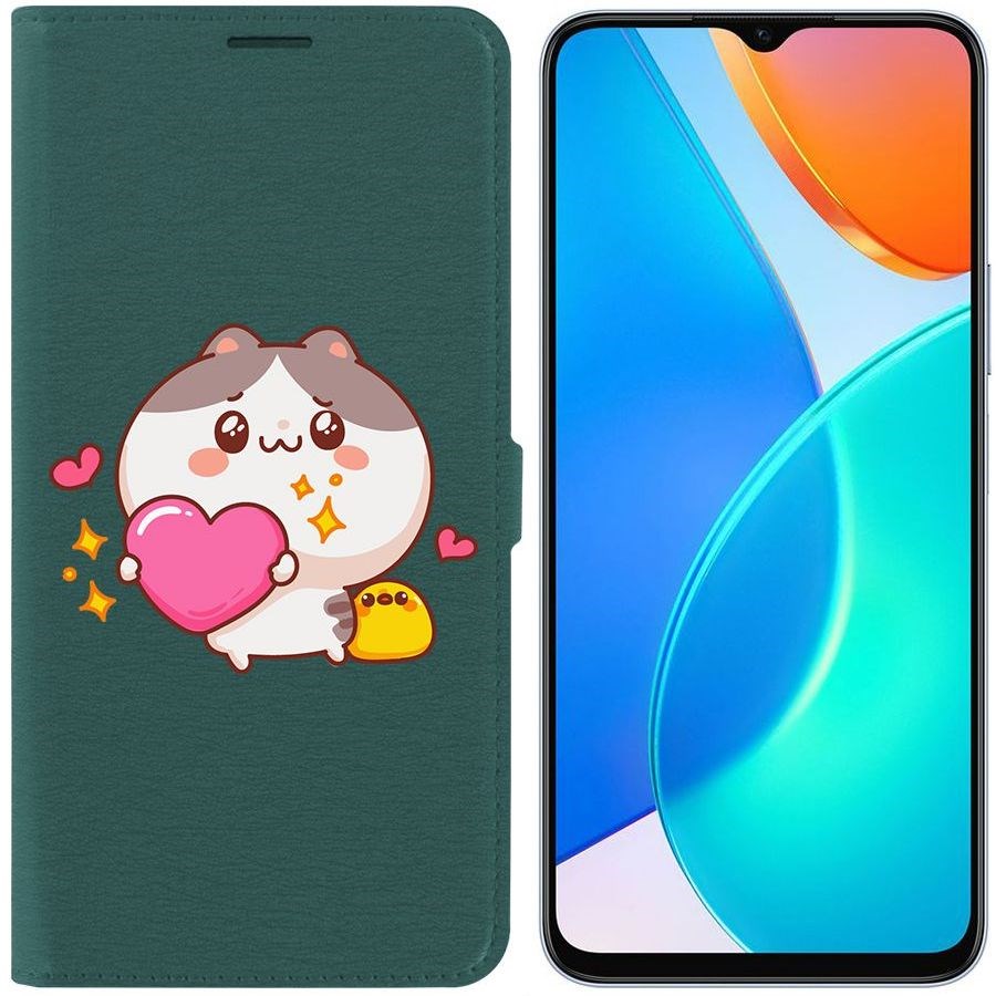 

Чехол-книжка Eco Book для Honor X6 Сердце для тебя, Зеленый
