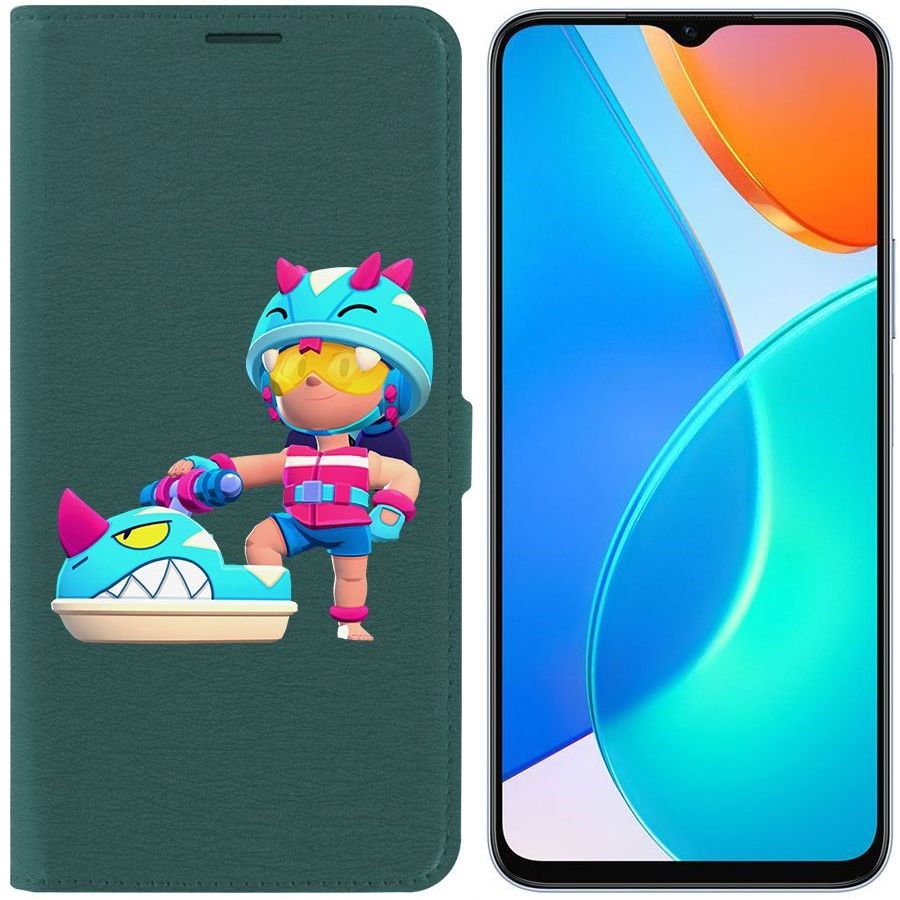 

Чехол-книжка Eco Book для Honor X6 Brawl Stars-Аквабайкер Джеки