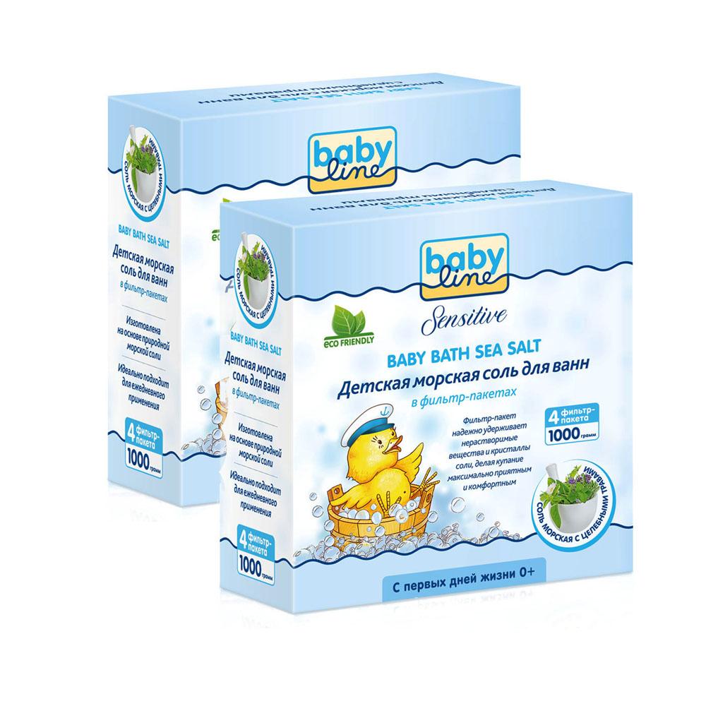 

Соль для ванн Babyline детская с целебными травами 4x250г в наборе 2шт