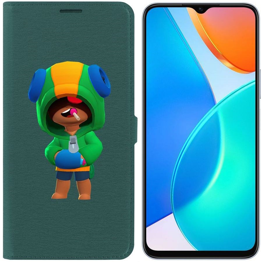 

Чехол-книжка Eco Book для Honor X6 Brawl Stars-Леон
