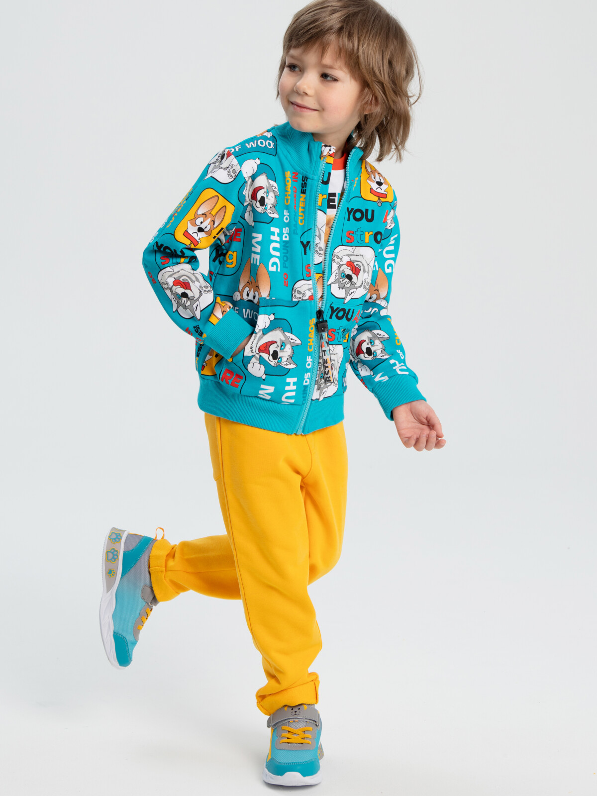 Худи детское PlayToday Kids 12312064, разноцветный, 122 худи regular fit из футера