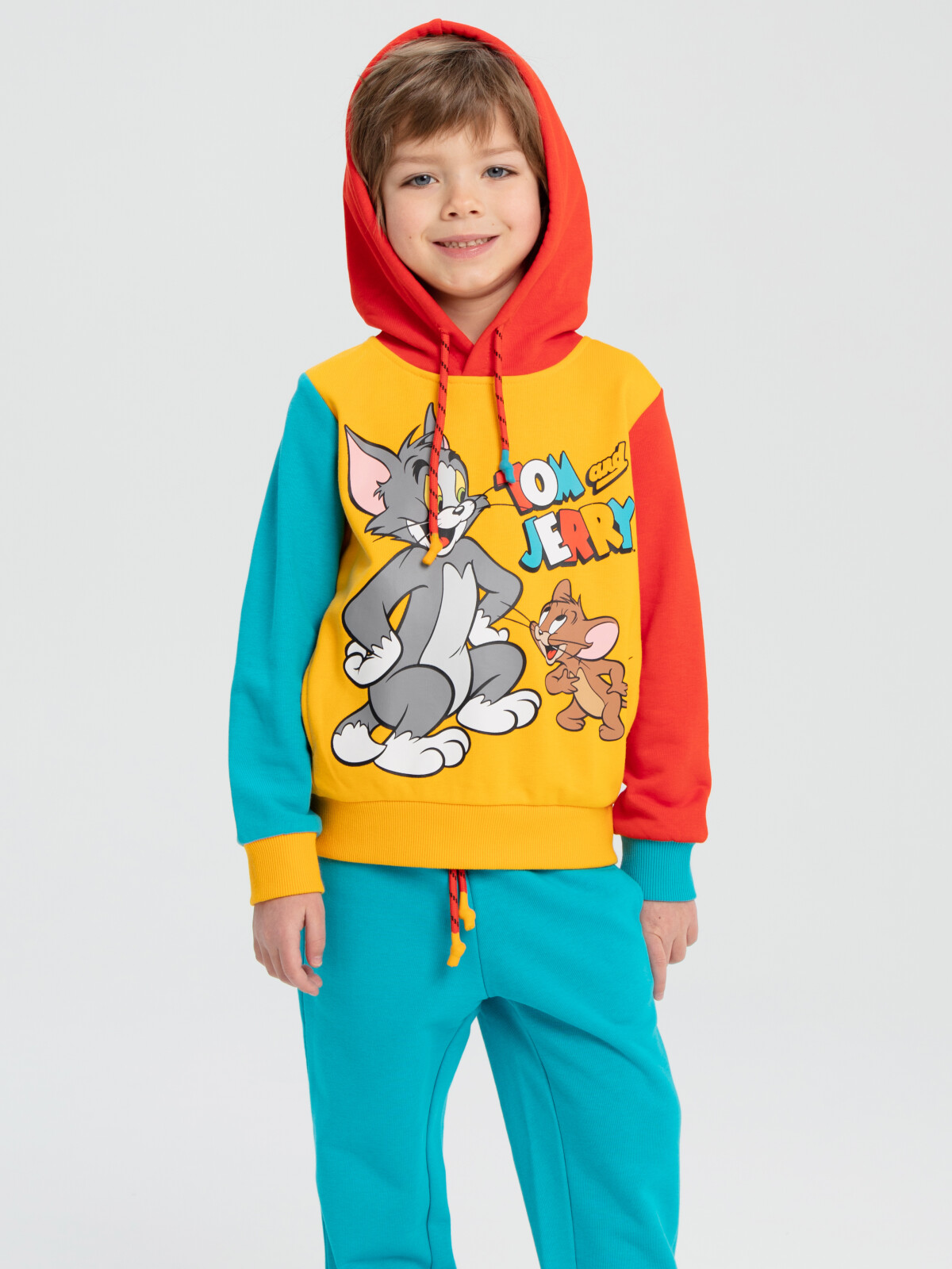 

Худи детское PlayToday Kids 12332063, красный, голубой, желтый, 122, Разноцветный, 12332063