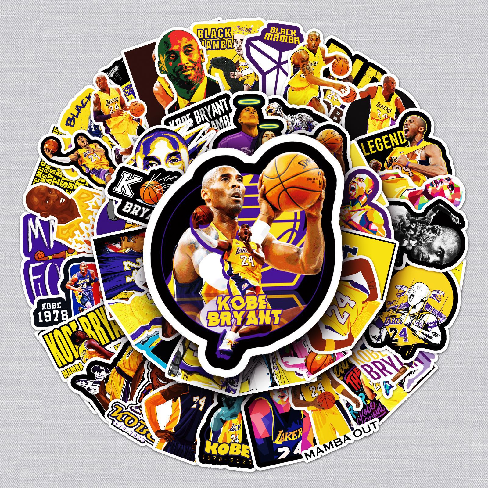 

Виниловые наклейки Коби Брайант DW SHOP, набор наклеек Kobe Bryant 51 шт.