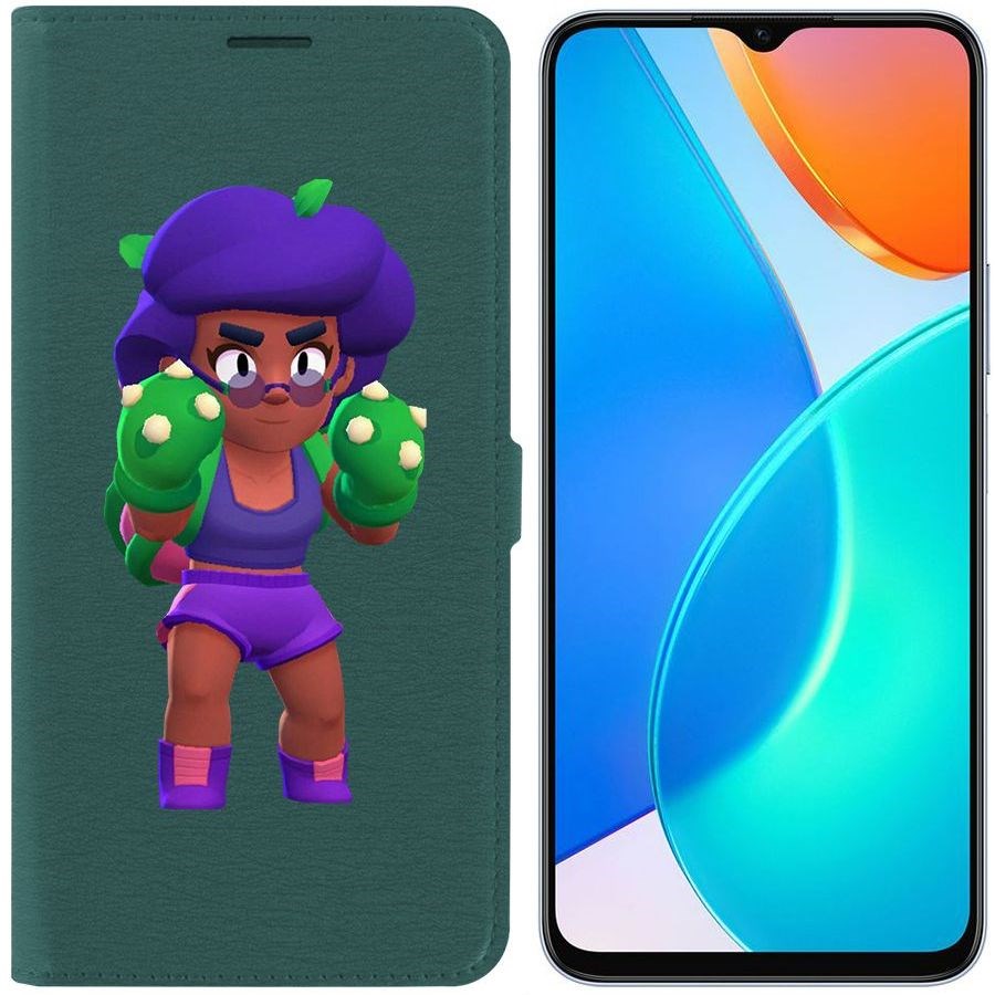 

Чехол-книжка Eco Book для Honor X6 Brawl Stars-Роза