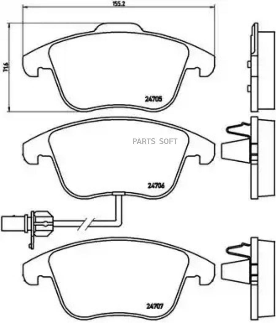 

Тормозные колодки brembo P85113