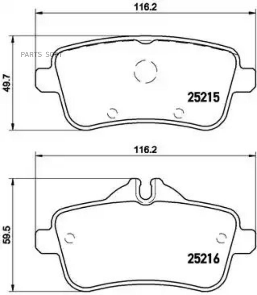 

Тормозные колодки brembo P50099