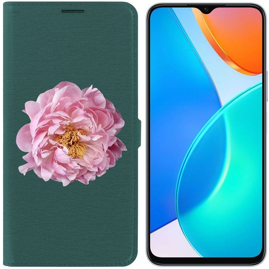 

Чехол-книжка Eco Book для Honor X6 Розовый пион, Зеленый