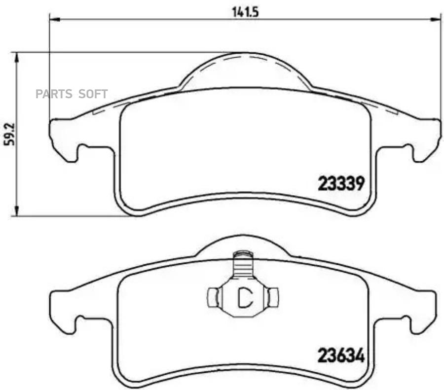 

Тормозные колодки brembo P37006