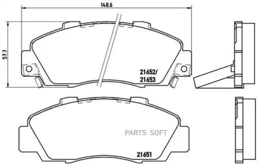 

Тормозные колодки brembo P28026