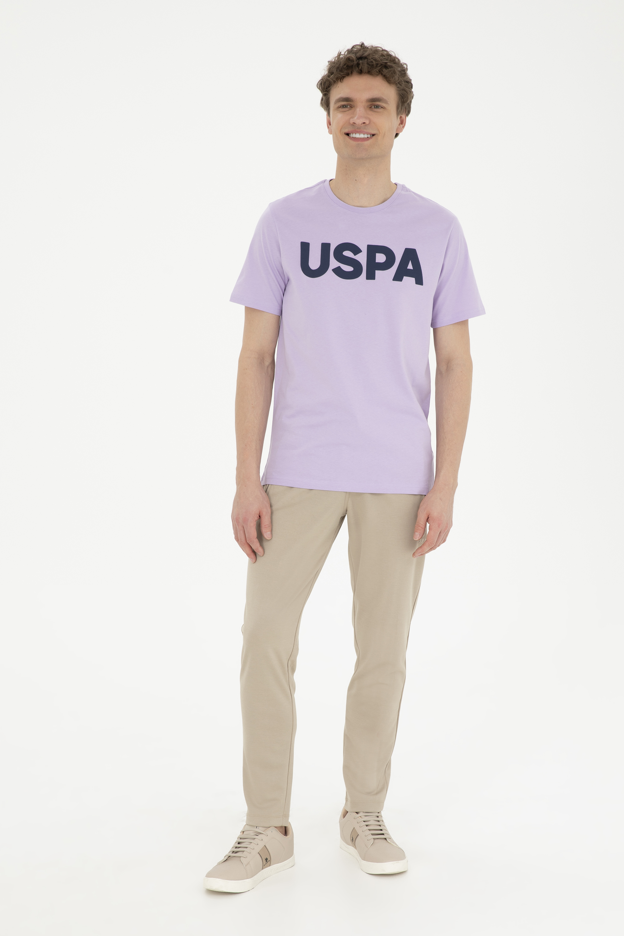 Спортивные брюки мужские U.S. POLO Assn. G081SZ0OP0CUNHA бежевые XL