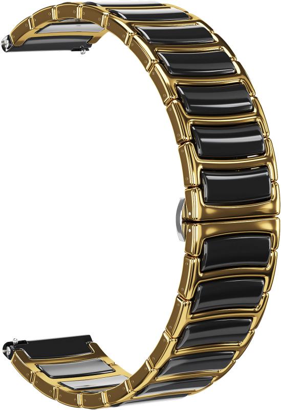 

Ремешок керамический Camo 20 для Samsung Galaxy Watch 4 40мм (Золотисто - черный)