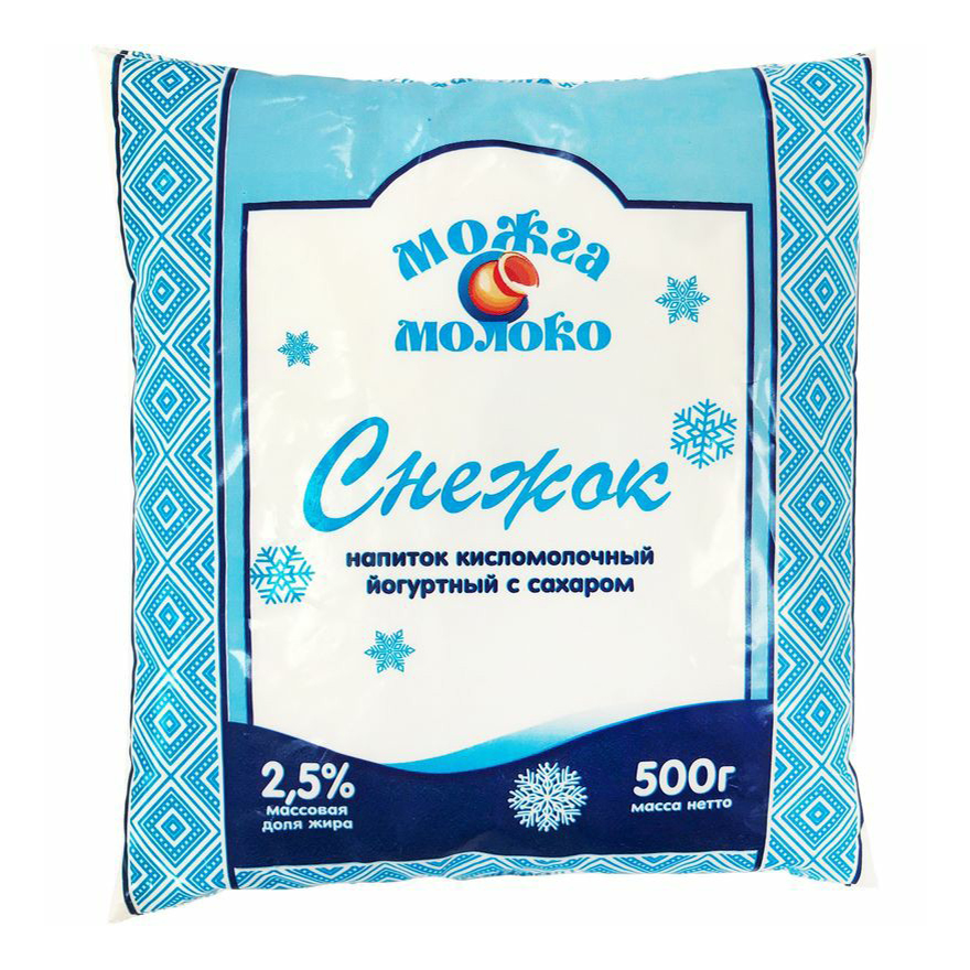 

Снежок МожгаМолоко кисломолочный йогуртный с сахаром 2,5% 500 мл