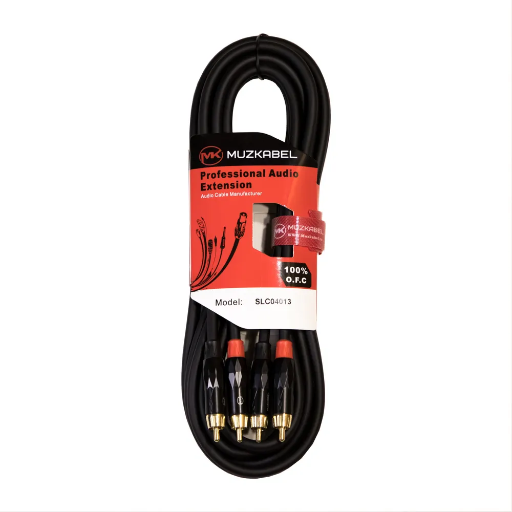 Кабель MUZKABEL 2RCA - 2RCA, 6м Black SLC04016 черный