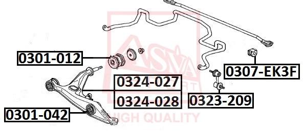

Рычаг подвески ASVA 0324027
