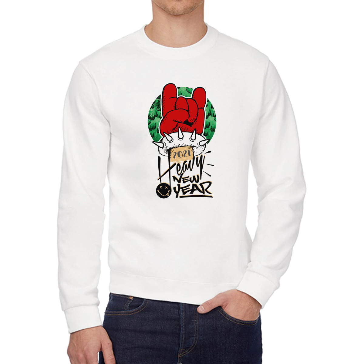 

Свитшот унисекс CoolPodarok W03051 белый 44 RU, W03051