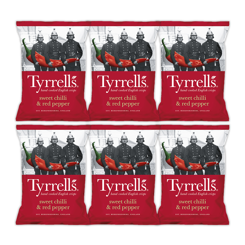 

Чипсы картофельные TYRRELLS со сладким чили и красным перцем 150г /6