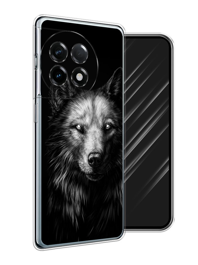 

Чехол Awog на OnePlus 11R/Ace 2 "Волк черно белый", Серый;бежевый;белый, 154250-1