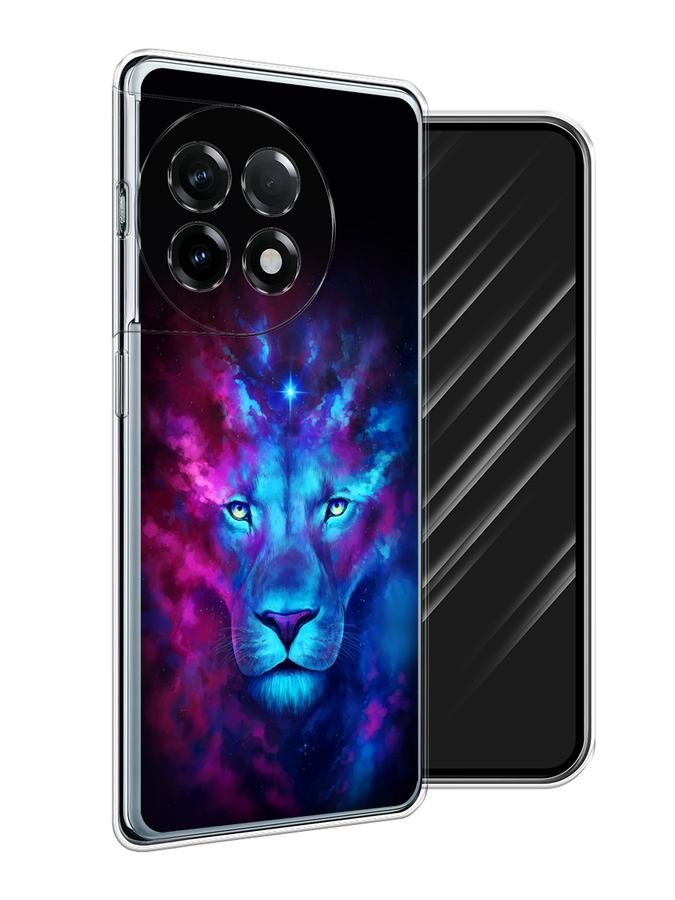 

Чехол Awog на OnePlus 11R/Ace 2 "Космический лев", Голубой, 154250-1
