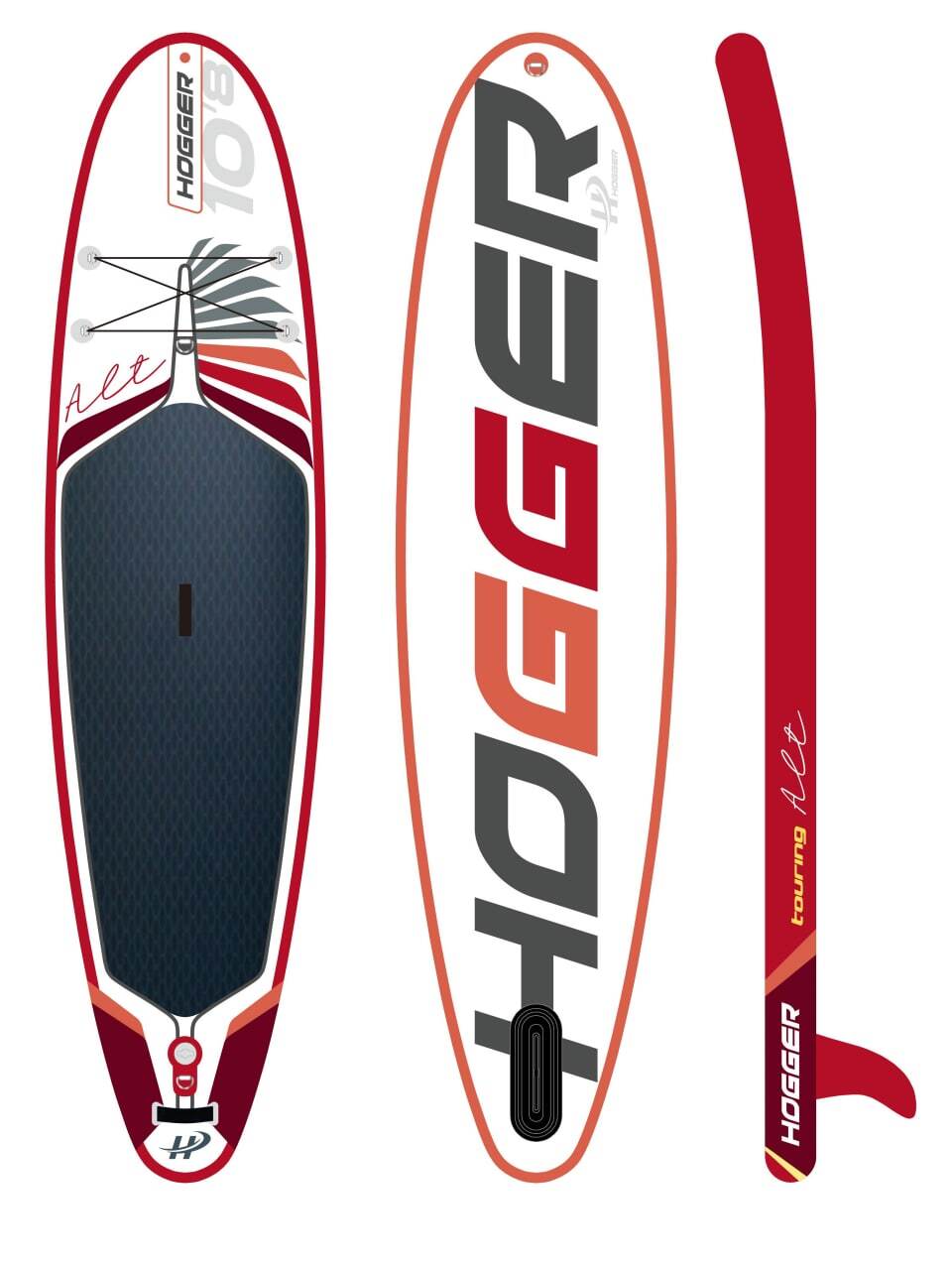 SUP-борд Hogger Touring 325x81x15,2 см red/white