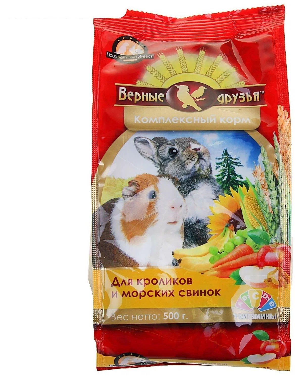 Корм для кроликов и морских свинок Верные друзья, 500 г, 5 шт