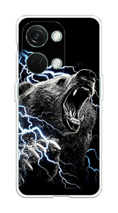 

Чехол на OnePlus Nord 3 "Гроза и медведь", Черный;серый;серебристый, 154050-1