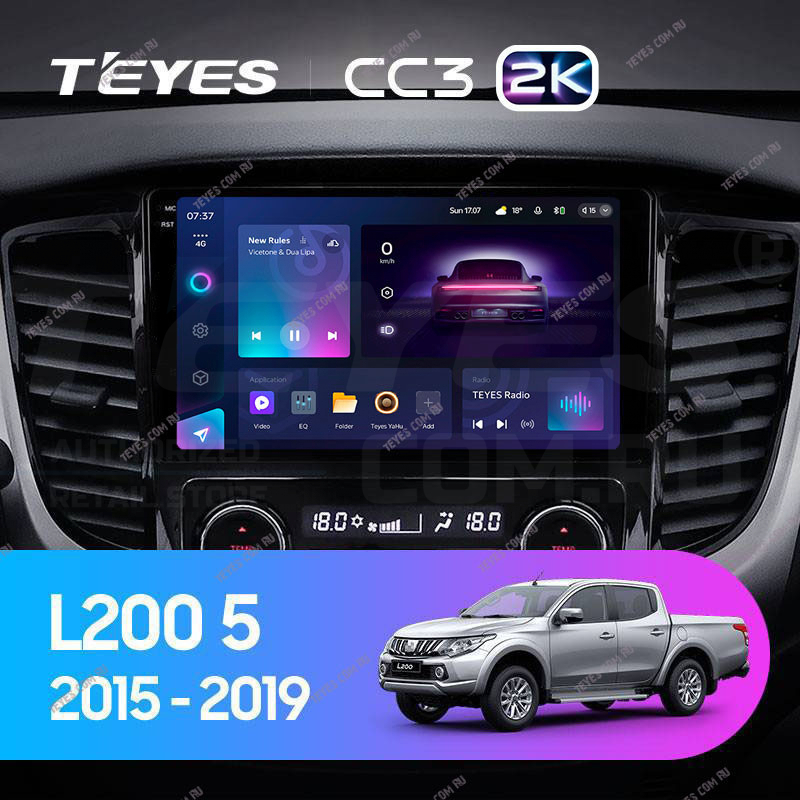 

Штатная магнитола Teyes CC3 2K 360 6/128 Mitsubishi L200 5 (2015-2019) кондиционер F1, CC3 2K