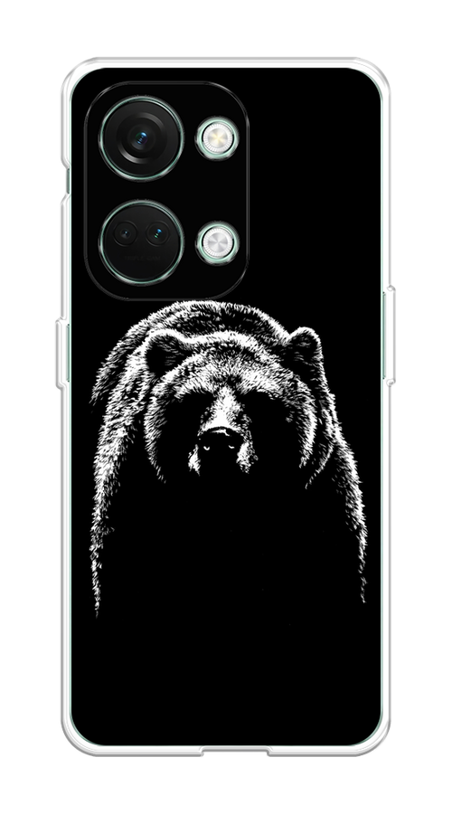 

Чехол на OnePlus Nord 3 "Медведь в ночи", Белый;черный, 154050-1