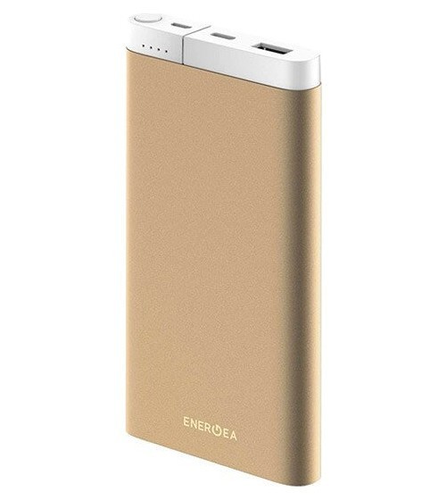 фото Портативный аккумулятор energea alupac 10000c usb-c 2a + usb 10000 мач, золотой