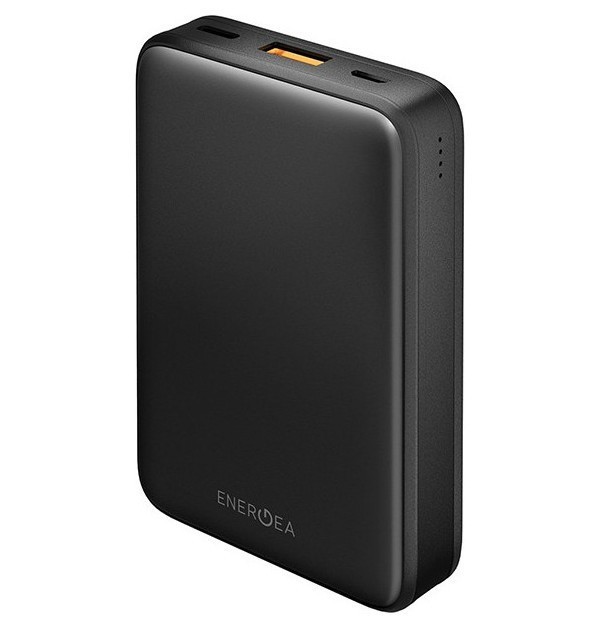 фото Портативный аккумулятор energea compac alumini usb-c pd in/out + usb 10000 мач, черный