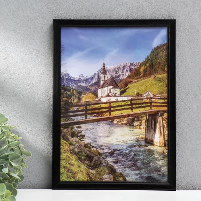 

Фоторамка 21х30 см (7N92) чёрный (пластиковый экран)