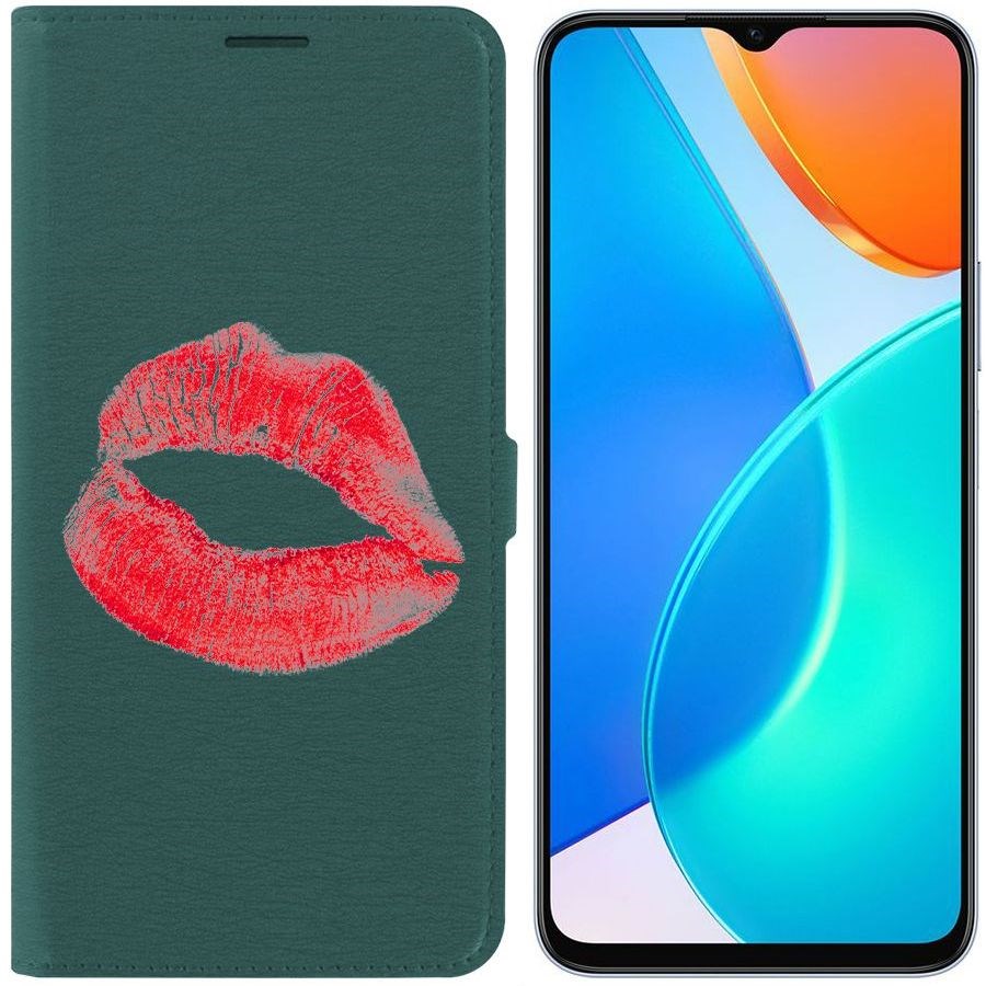

Чехол-книжка Eco Book для Honor X6 След помады, Зеленый