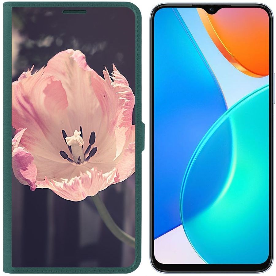 

Чехол-книжка Eco Book для Honor X6 Тюльпан, Зеленый