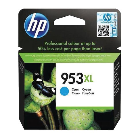 

Картридж для струйного принтера HP 953XL, Blue, оригинал F6U16AE, Голубой