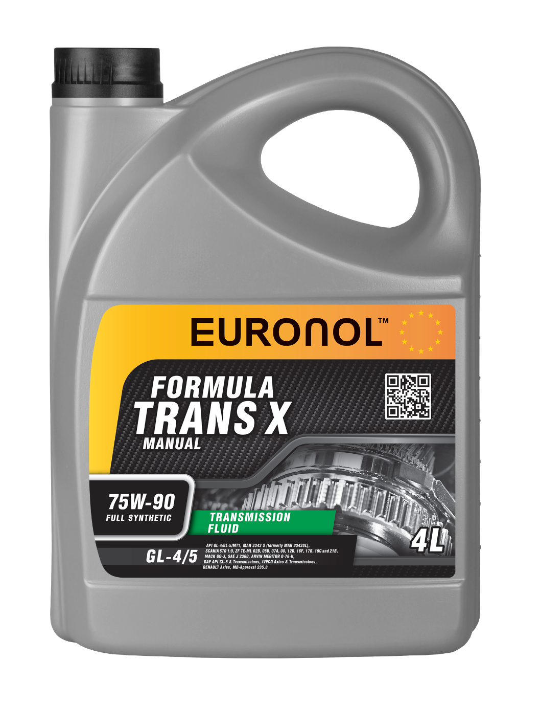 фото Трансмиссионное масло euronol trans x 75w-90 gl-4/5 4l