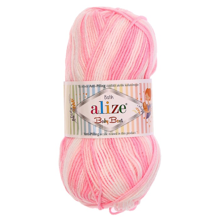 

Пряжа ALIZE Baby Best batik, 240 мх100 г, 6660, Розовый