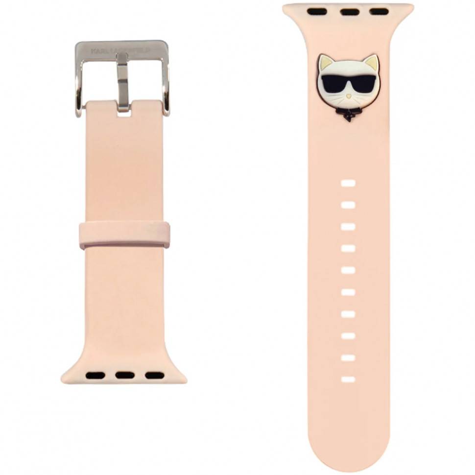 Ремешок Karl Lagerfeld Silicone KLAWLSLCP для Apple Watch 45/44/42 мм, Розовый