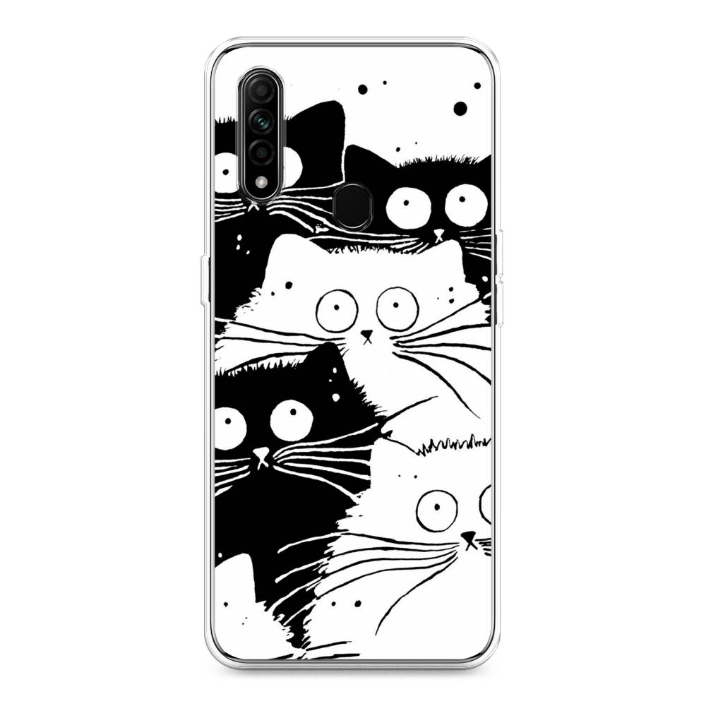 

Чехол Awog на Oppo A31 "Коты черно-белые", Разноцветный, 252250-2