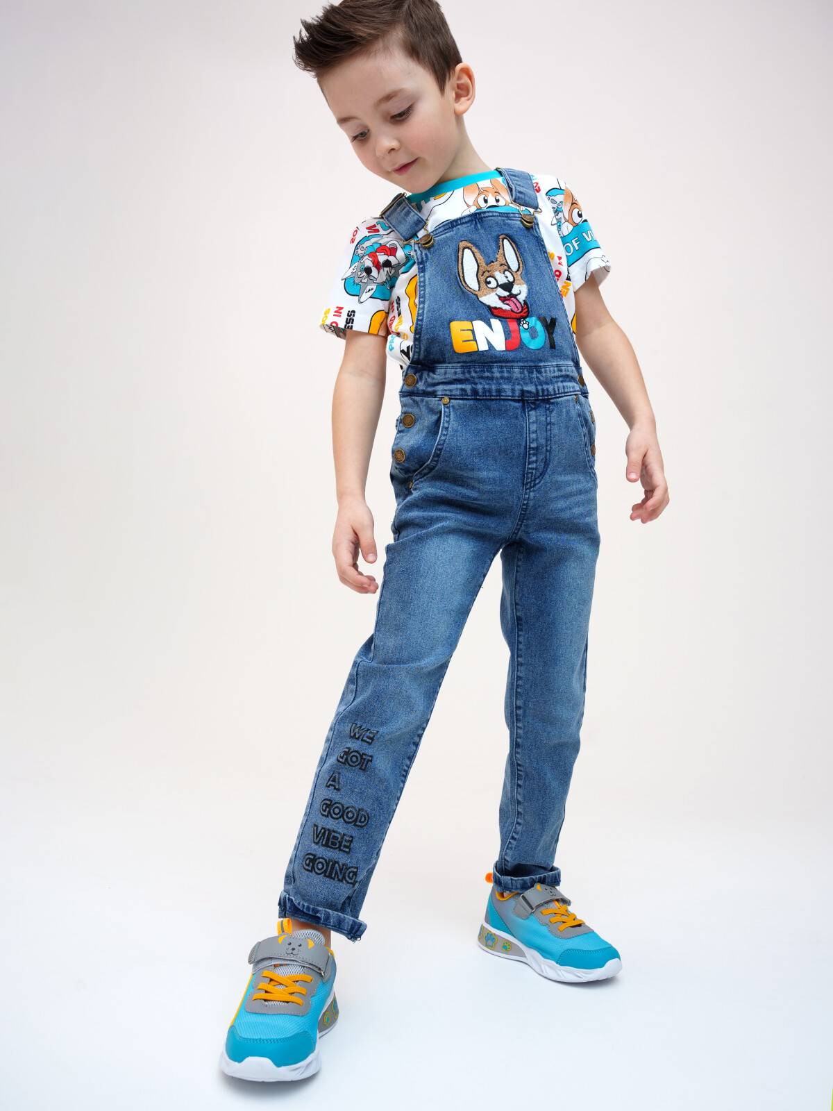

Полукомбинезон детский PlayToday Kids 12312060, синий, 98, 12312060
