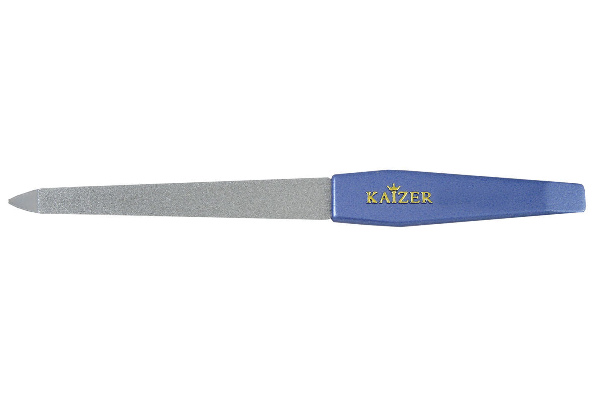 фото Пилка kaizer алмазная с синей ручкой 15 см kaiser