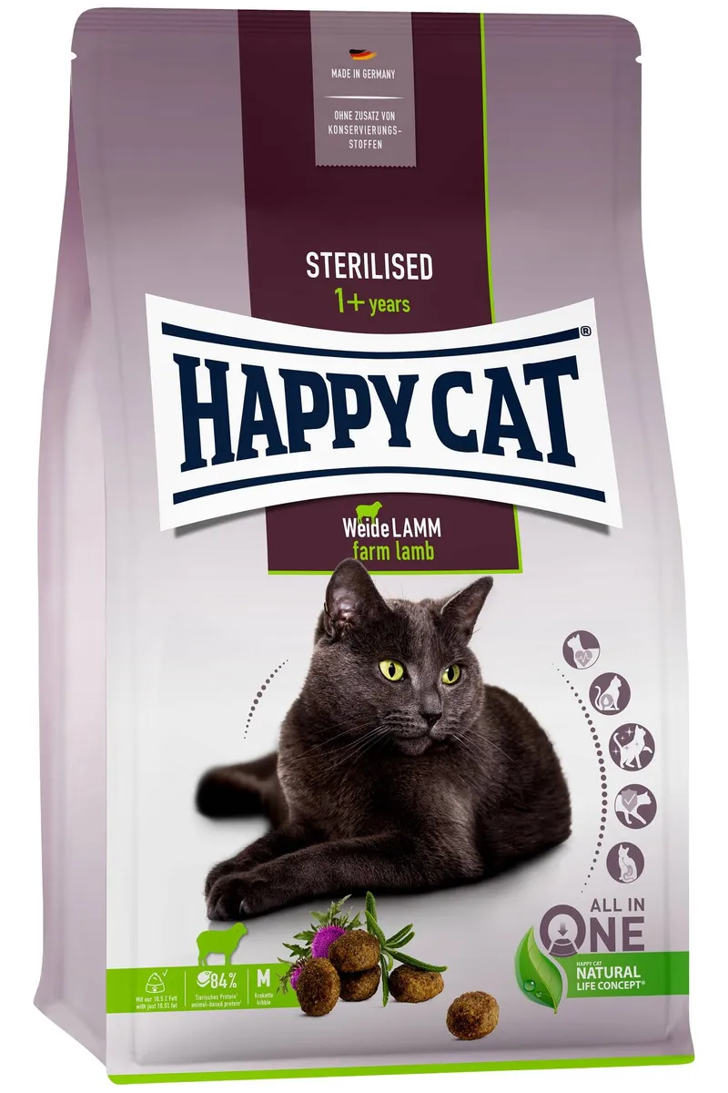 фото Сухой корм для кошек happy cat sterilised, ягненок, 4 кг