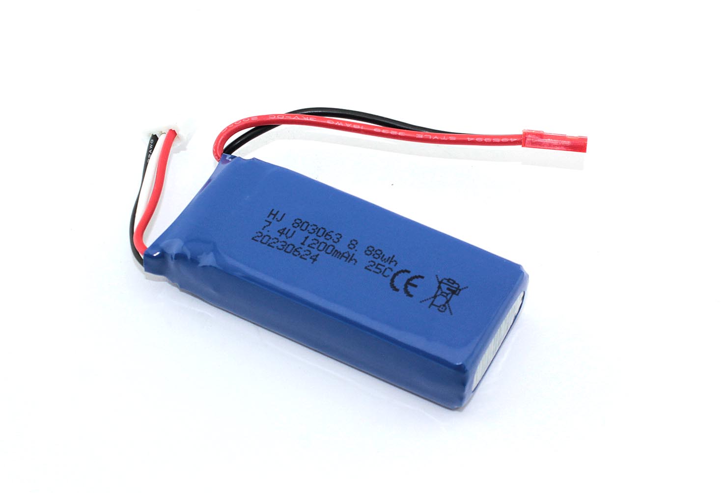 

Аккумулятор Li-Pol 7.4V 803063 1200mAh JST, 803063
