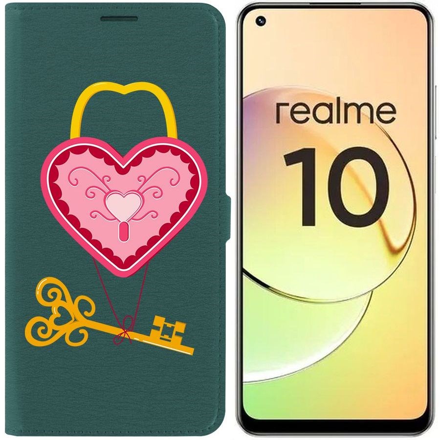 

Чехол-книжка Eco Book для Realme 10 4G Ключ от сердца
