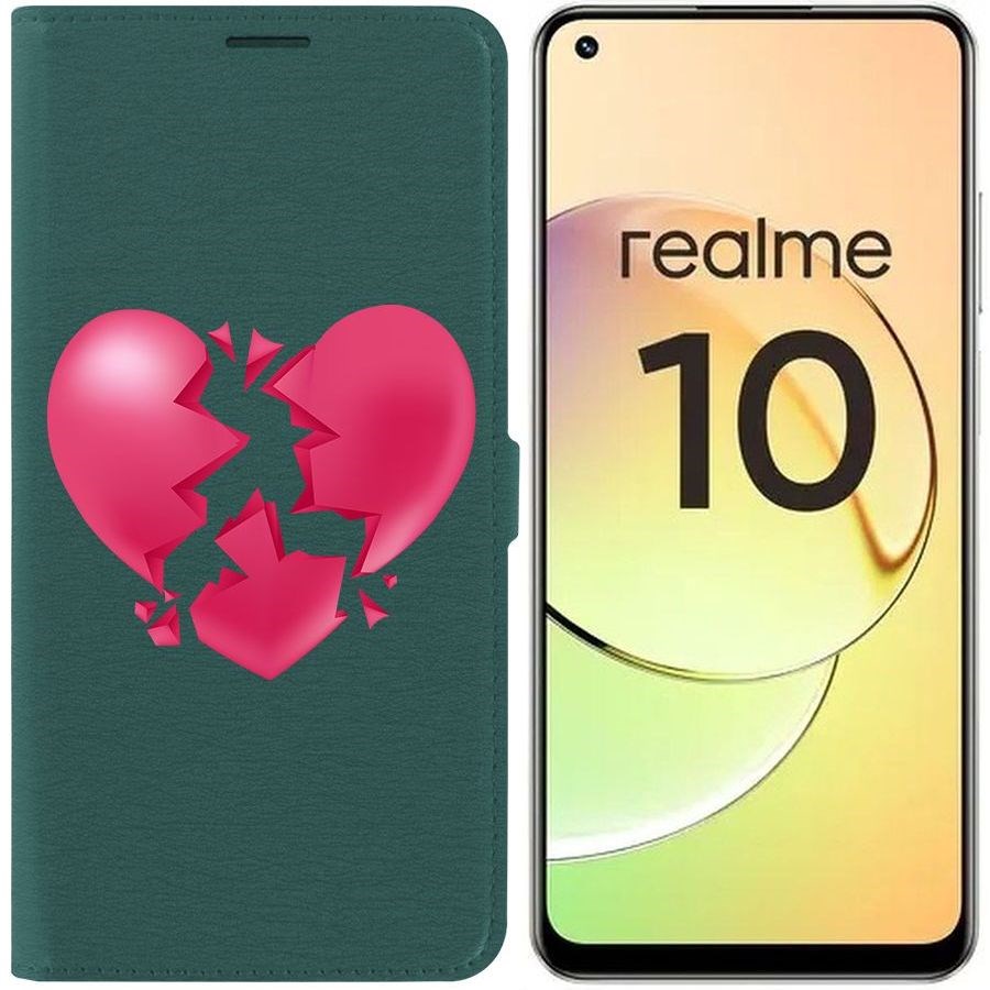 

Чехол-книжка Eco Book для Realme 10 4G Разбитое сердце