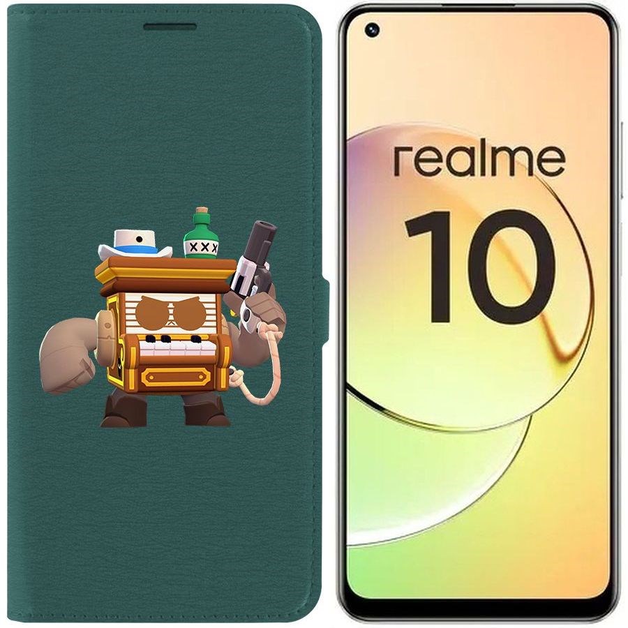 

Чехол-книжка Eco Book для Realme 10 4G Brawl Stars-8-Бит из салуна