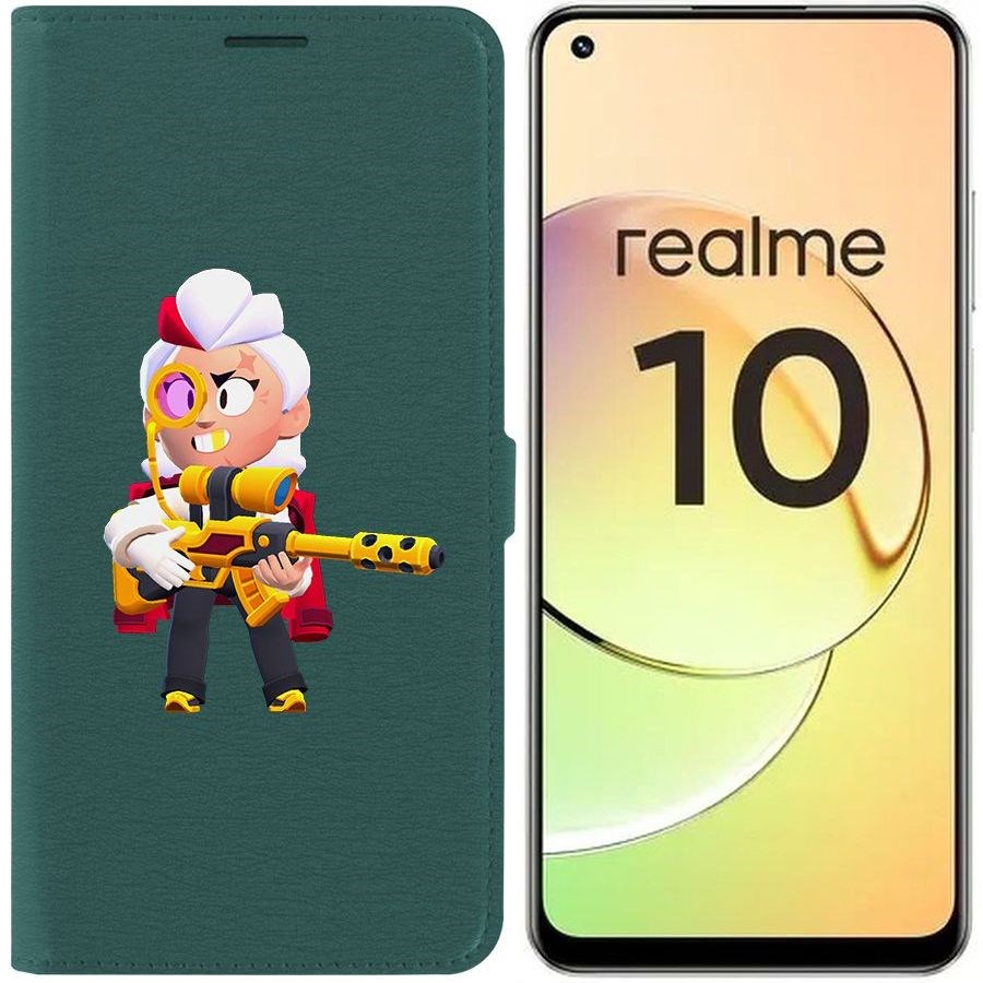 

Чехол-книжка Eco Book для Realme 10 4G Brawl Stars-Белль Голдхэнд