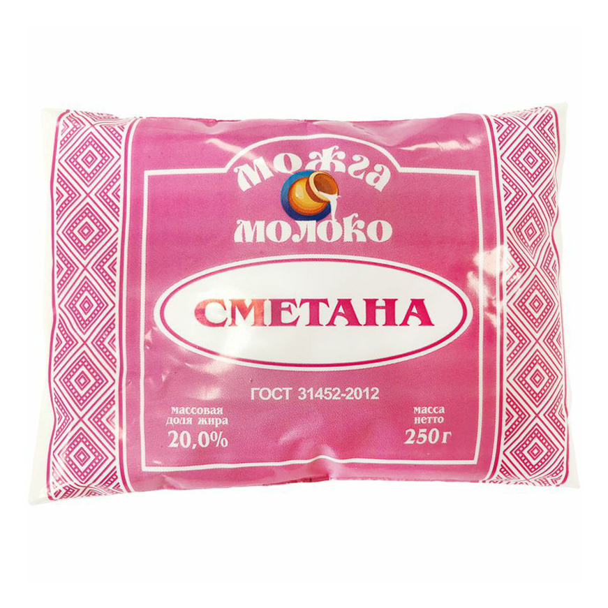 

Сметана 20% МожгаМолоко 250 г