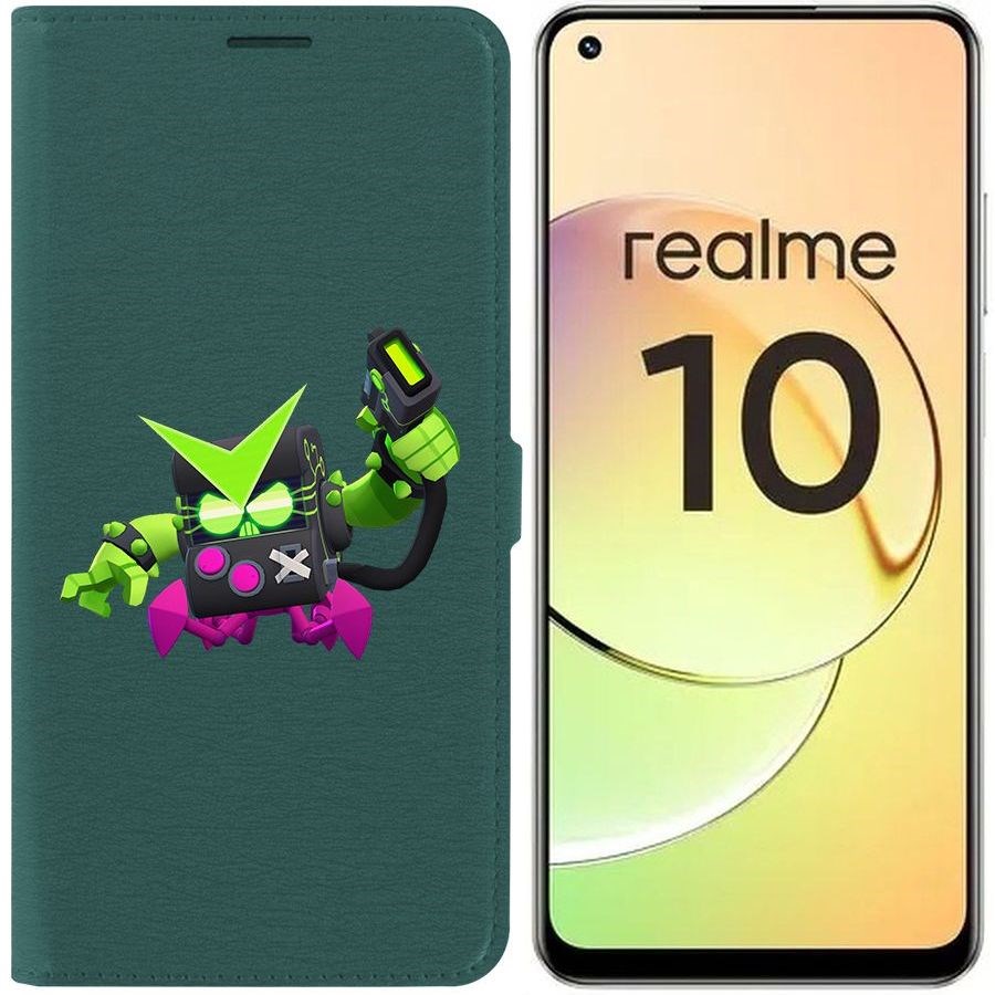 

Чехол-книжка Eco Book для Realme 10 4G Brawl Stars-Вирус 8-Бит