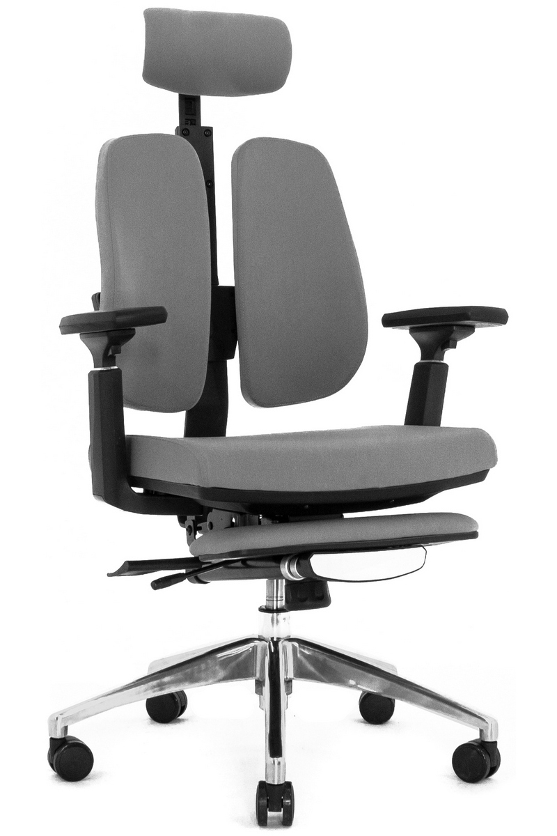 Офисное кресло с подножкой Falto Orto Alpha Footrest AM-02A - серое